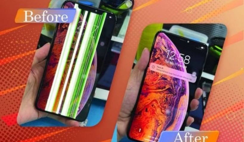 Cách khắc phục màn hình iPhone Xs Max bị sọc xanh